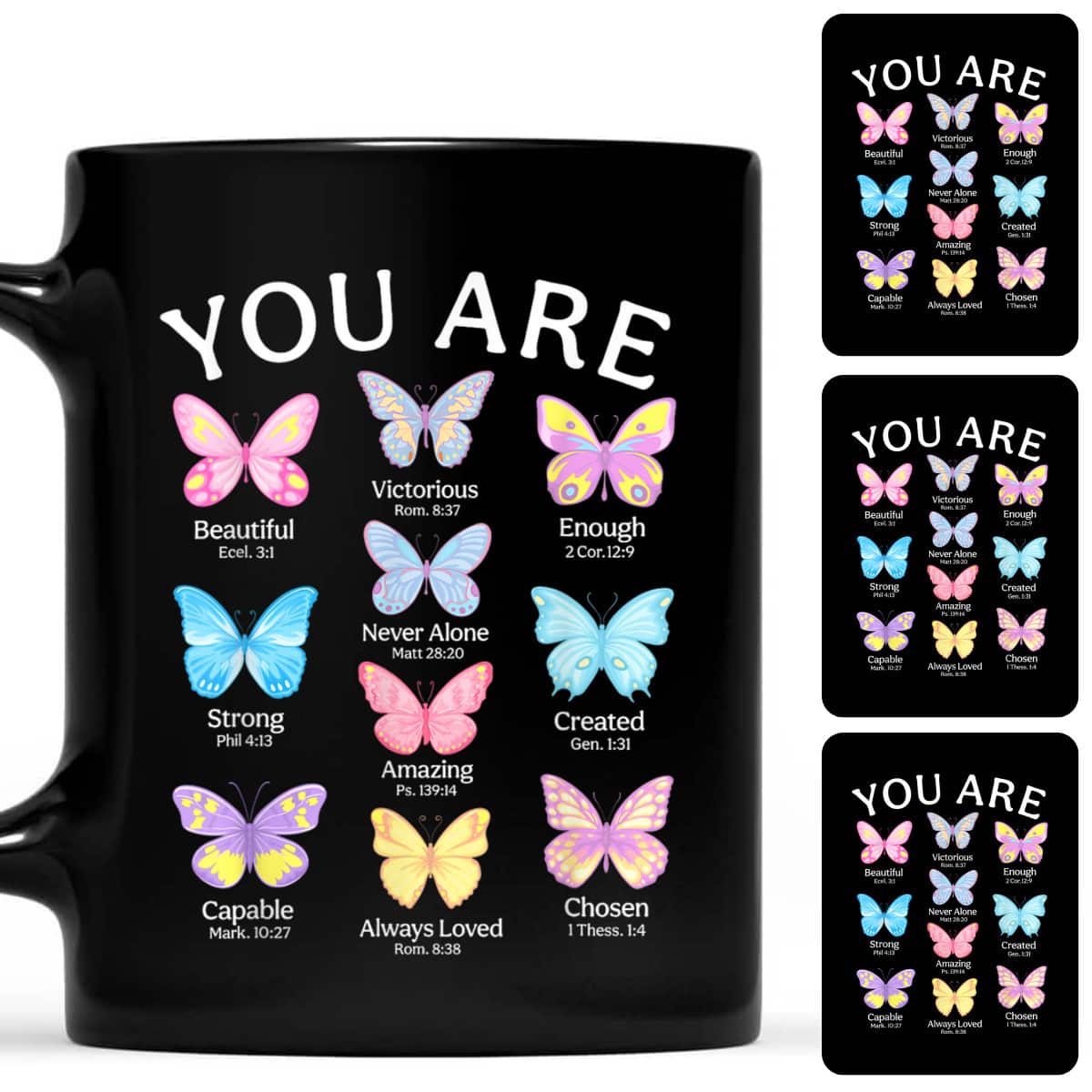 You Are Butterfly Beautiful Christian Religious Bible Verse T-Shirt You Are Butterfly Beautiful Christian Religious Bible Verse T-Shirt