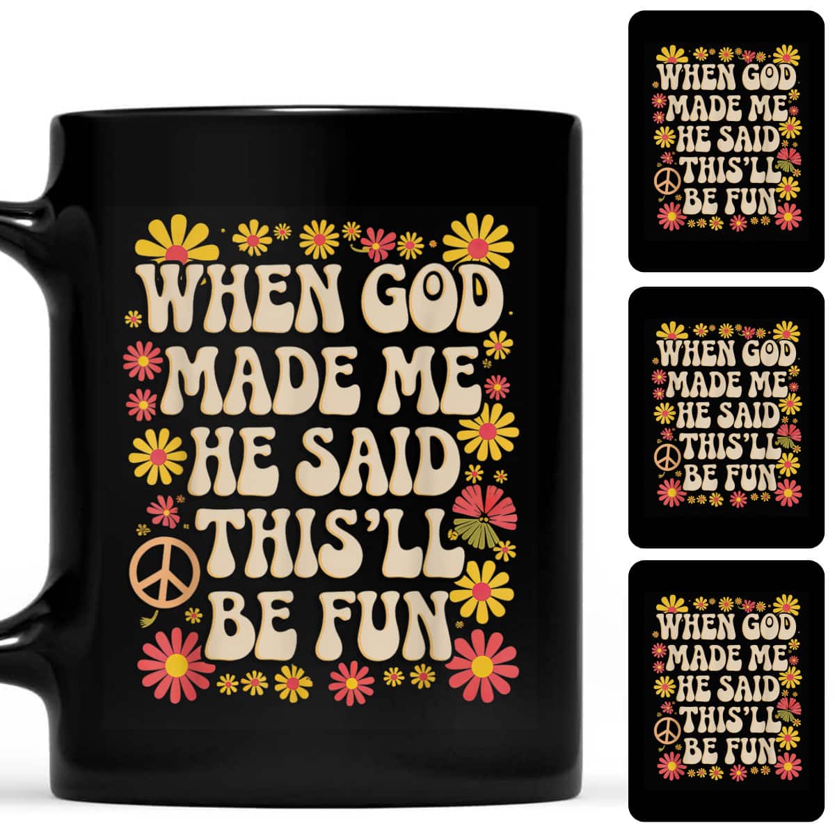 When God Made Me He Said This'll Be Fun Retro Christian 70s T-Shirt When God Made Me He Said This'll Be Fun Retro Christian 70s T-Shirt