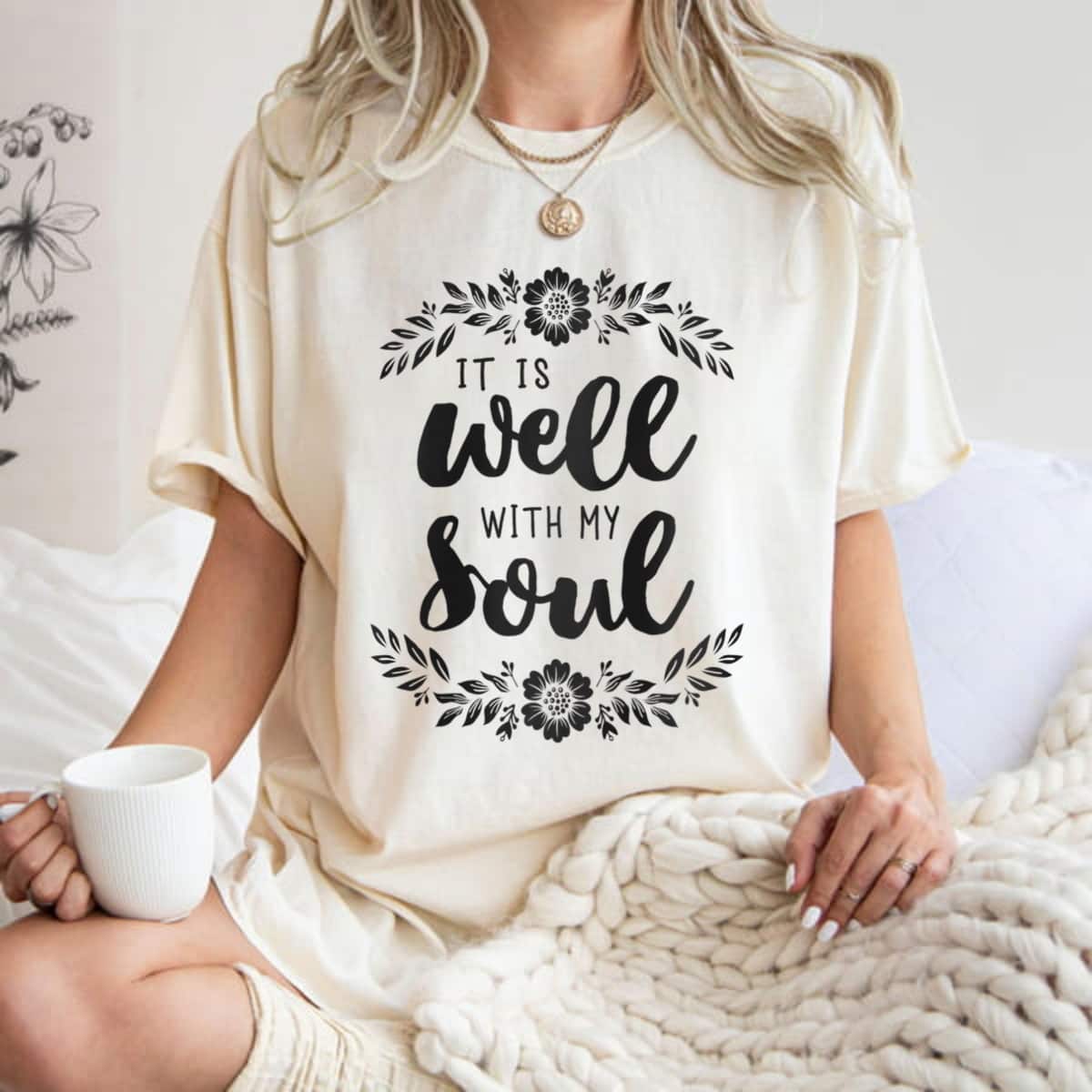 It Is Well With My Soul Christian Religious Faith T-Shirt