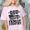 God Family Country Patriotic Christian US Flag T-Shirt