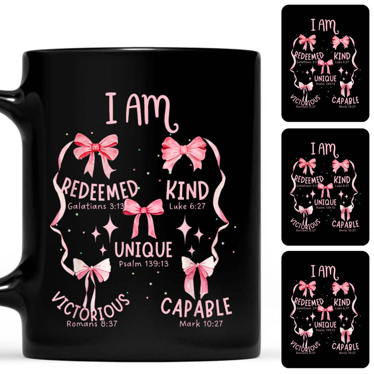 I Am Affirmations Coquette Bows And Bible Verses Christian T-Shirt I Am Affirmations Coquette Bows And Bible Verses Christian T-Shirt