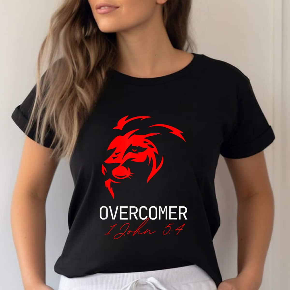 Christian Faith Overcomer Motivational Lion T-Shirt