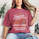 Rejoice In The Birth Of A Brown Skinned Christmas Christian T-Shirt