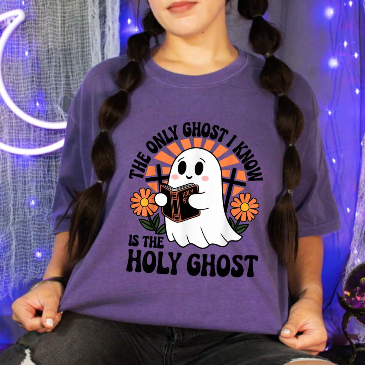 The Only Ghost I Know Is The Holy Ghost Halloween Boo Bible T-Shirt The Only Ghost I Know Is The Holy Ghost Halloween Boo Bible T-Shirt