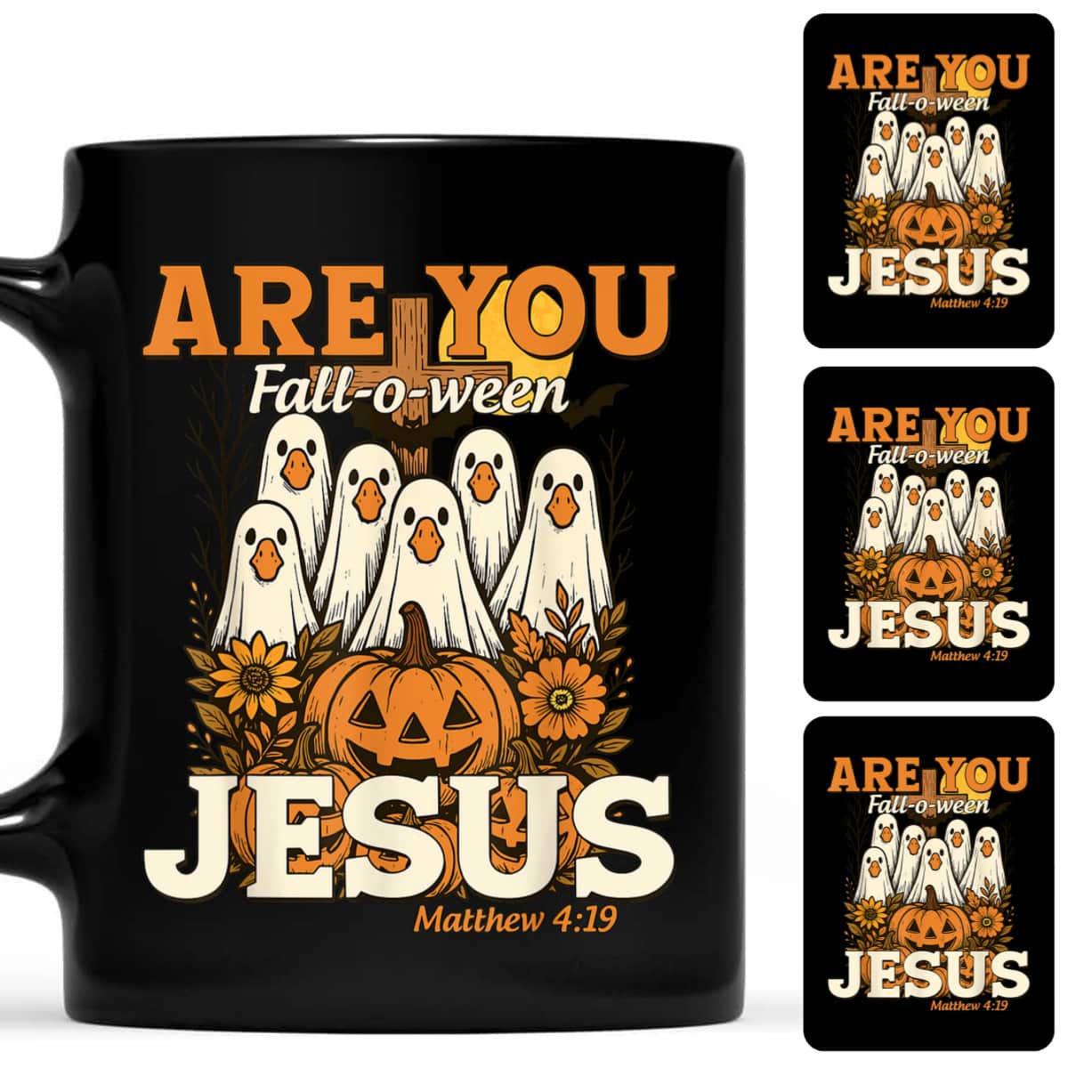 Are You Fall-O-Ween Jesus Christian Halloween Pumpkins Goose T-Shirt Are You Fall-O-Ween Jesus Christian Halloween Pumpkins Goose T-Shirt