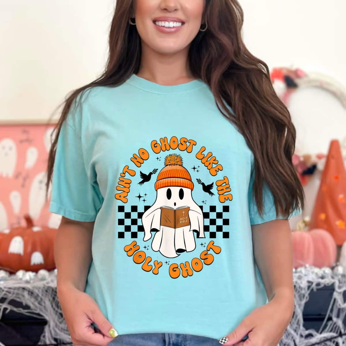 Funny Ain't No Ghost Like The Holy-Ghost Christian Halloween T-Shirt Funny Ain't No Ghost Like The Holy-Ghost Christian Halloween T-Shirt