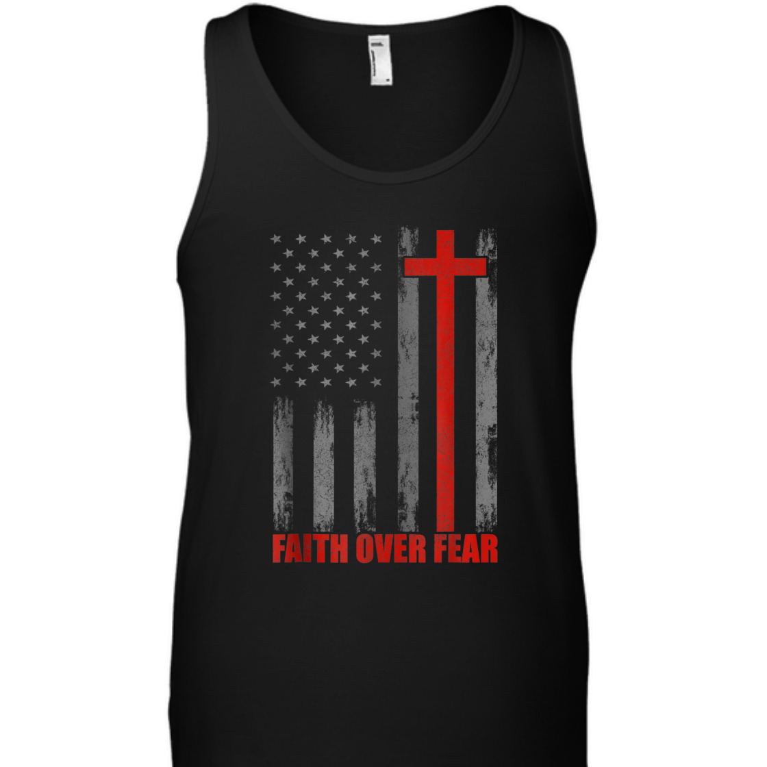 Faith Over Fear T-Shirt US American Flag With Cross For Patriot And Believers Faith Over Fear T-Shirt US American Flag With Cross For Patriot And Believers