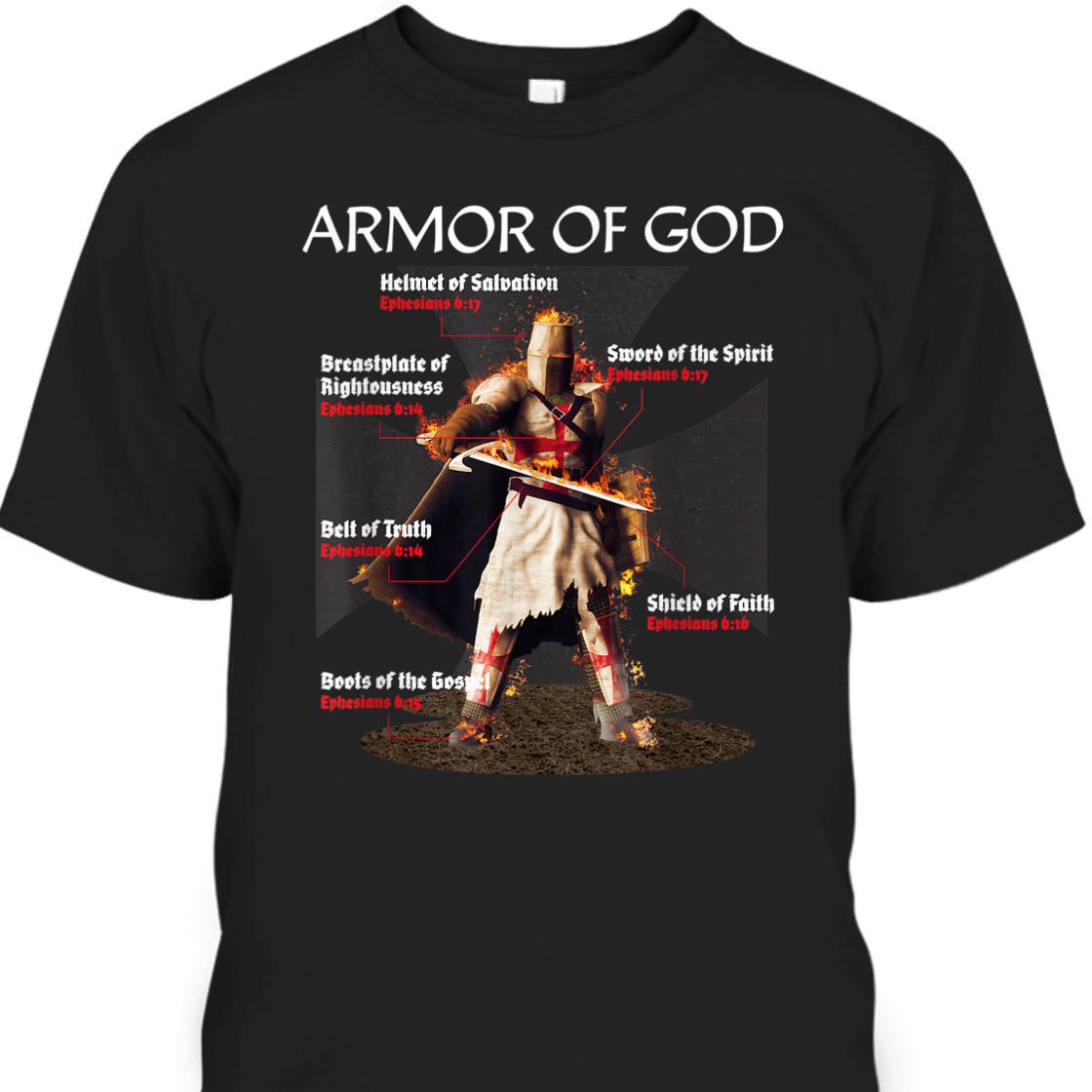 Knights Templar Armor Of God T-Shirt Christian Religious Gifts For Believers