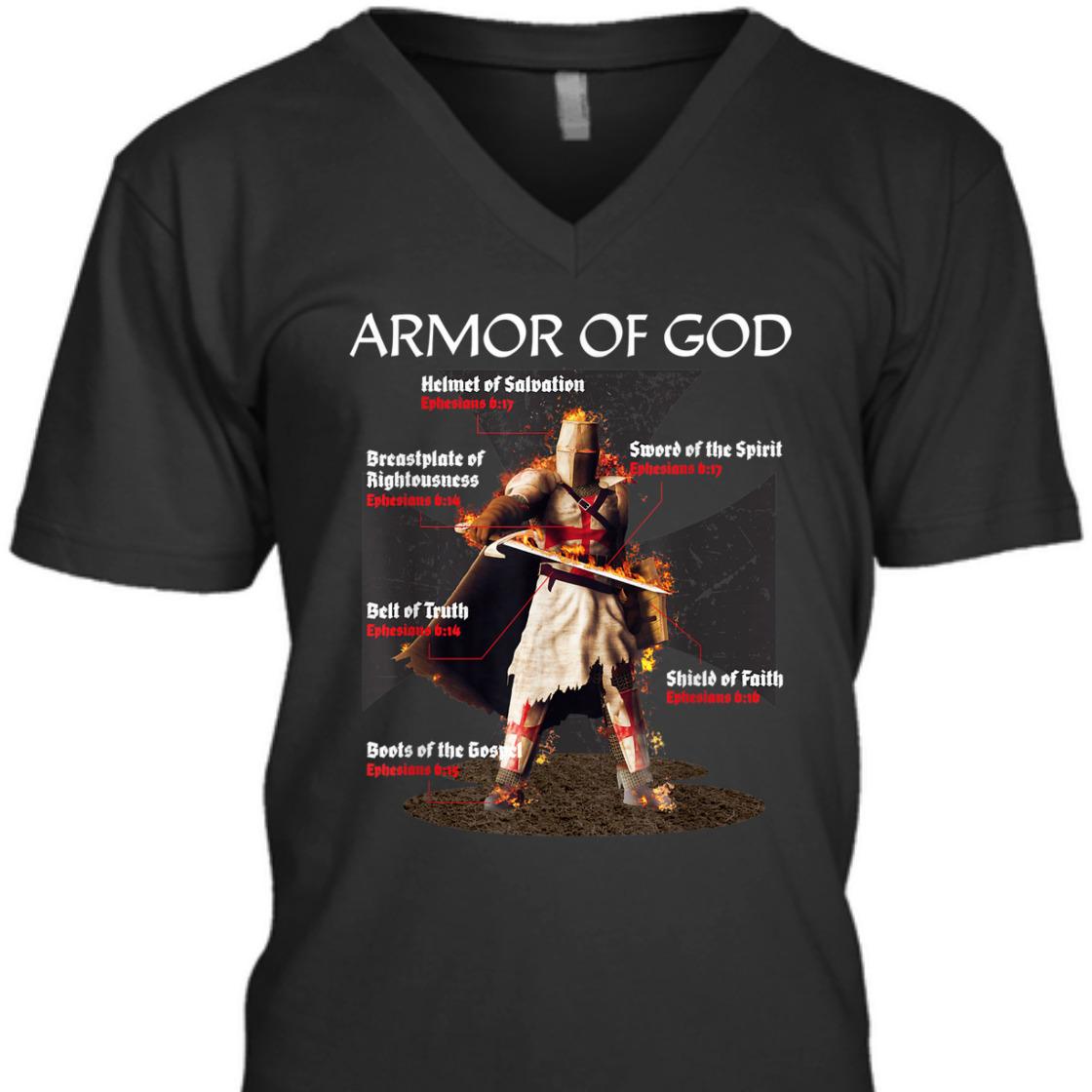 Knights Templar Armor Of God T-Shirt Christian Religious Gifts For Believers Knights Templar Armor Of God T-Shirt Christian Religious Gifts For Believers
