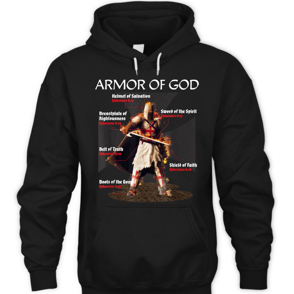 Knights Templar Armor Of God T-Shirt Christian Religious Gifts For Believers Knights Templar Armor Of God T-Shirt Christian Religious Gifts For Believers