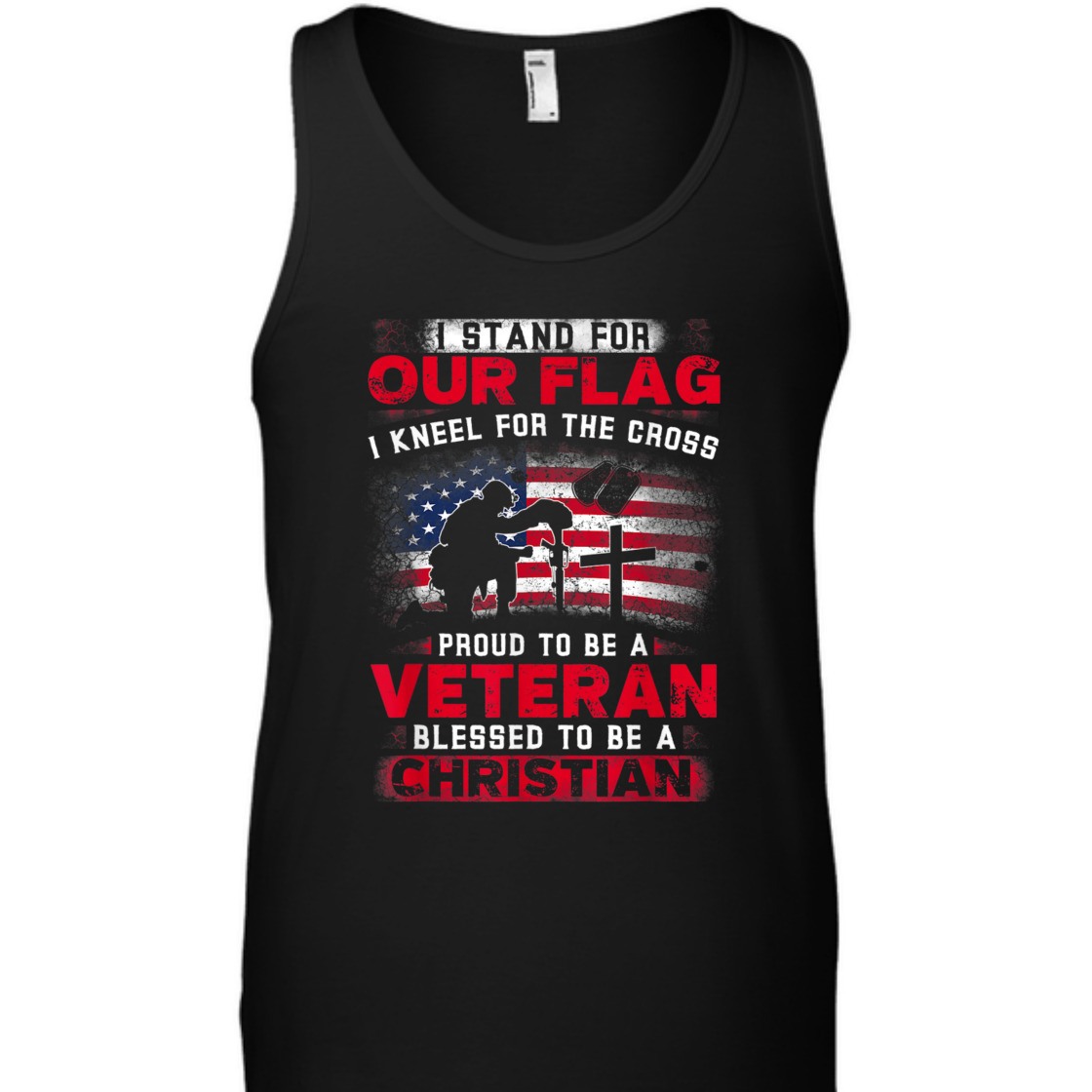 Proud Veteran T-Shirt I Stand For Our Flag I Kneel For The Cross Proud Veteran T-Shirt I Stand For Our Flag I Kneel For The Cross