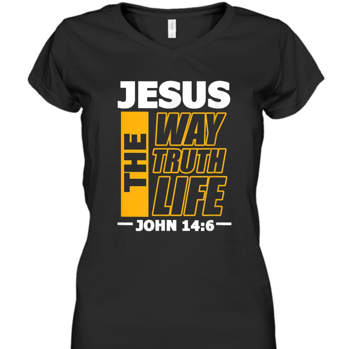 Jesus The Way Truth Life John 14:6 Christian Bible Verse T-Shirt