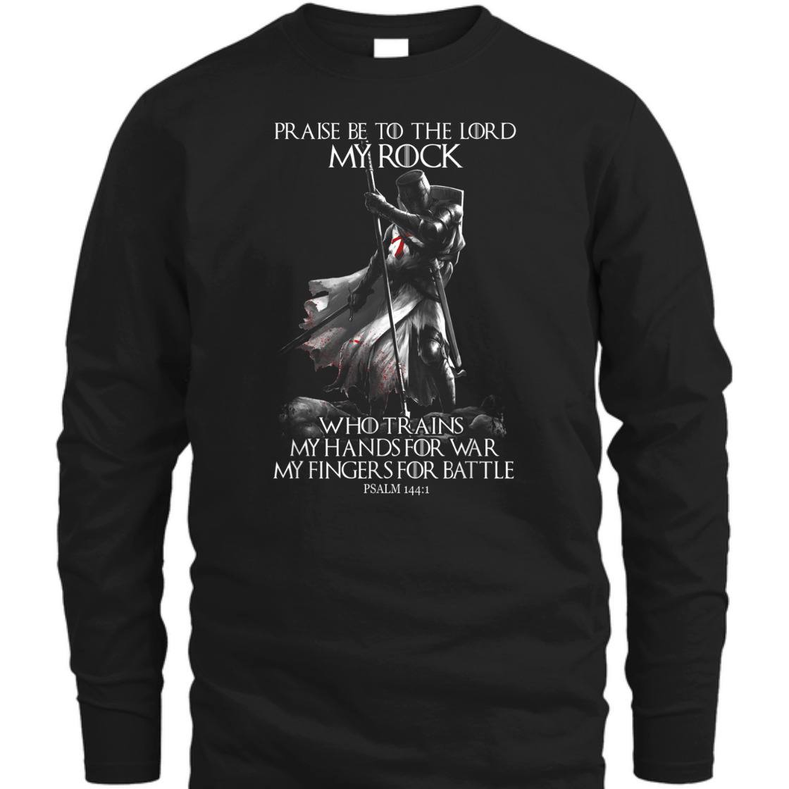 Knight Templar Praise Be To The Lord My Rock Armor Of God Knight Templar T-Shirt Psalm 144:1 Knight Templar Praise Be To The Lord My Rock Armor Of God Knight Templar T-Shirt Psalm 144:1
