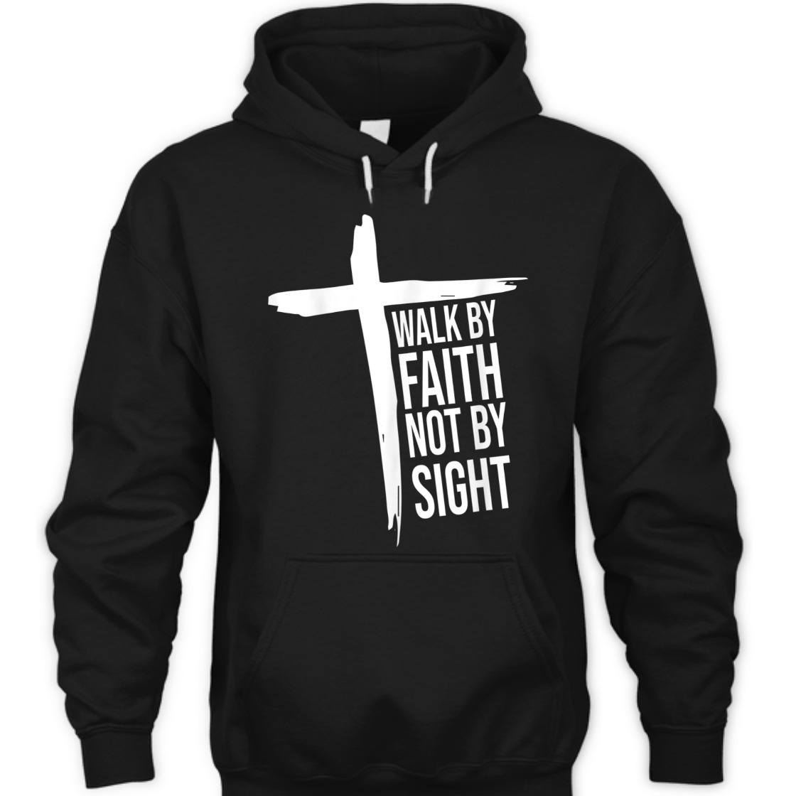 Walk By Faith Not By Sight T-Shirt With Christian Cross Perfect Gift For Believers Walk By Faith Not By Sight T-Shirt With Christian Cross Perfect Gift For Believers