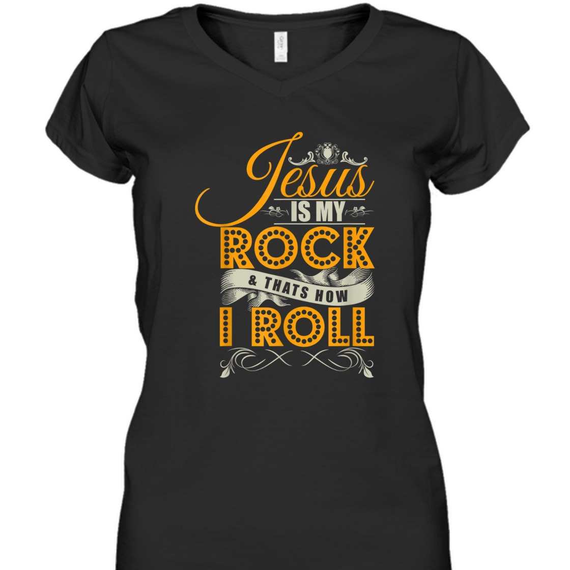 Jesus Is My Rock & That's How I Roll Funny Christian Religious T-Shirt Jesus Is My Rock & That's How I Roll Funny Christian Religious T-Shirt