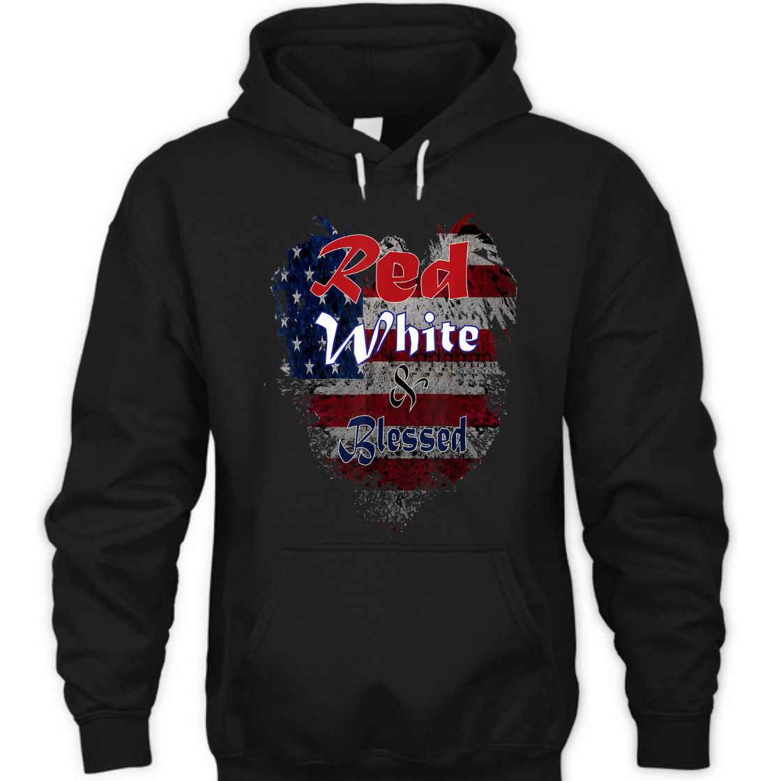 Red, White And Blessed With US Flag 4th Of July Independence Day T-Shirt Red, White And Blessed With US Flag 4th Of July Independence Day T-Shirt