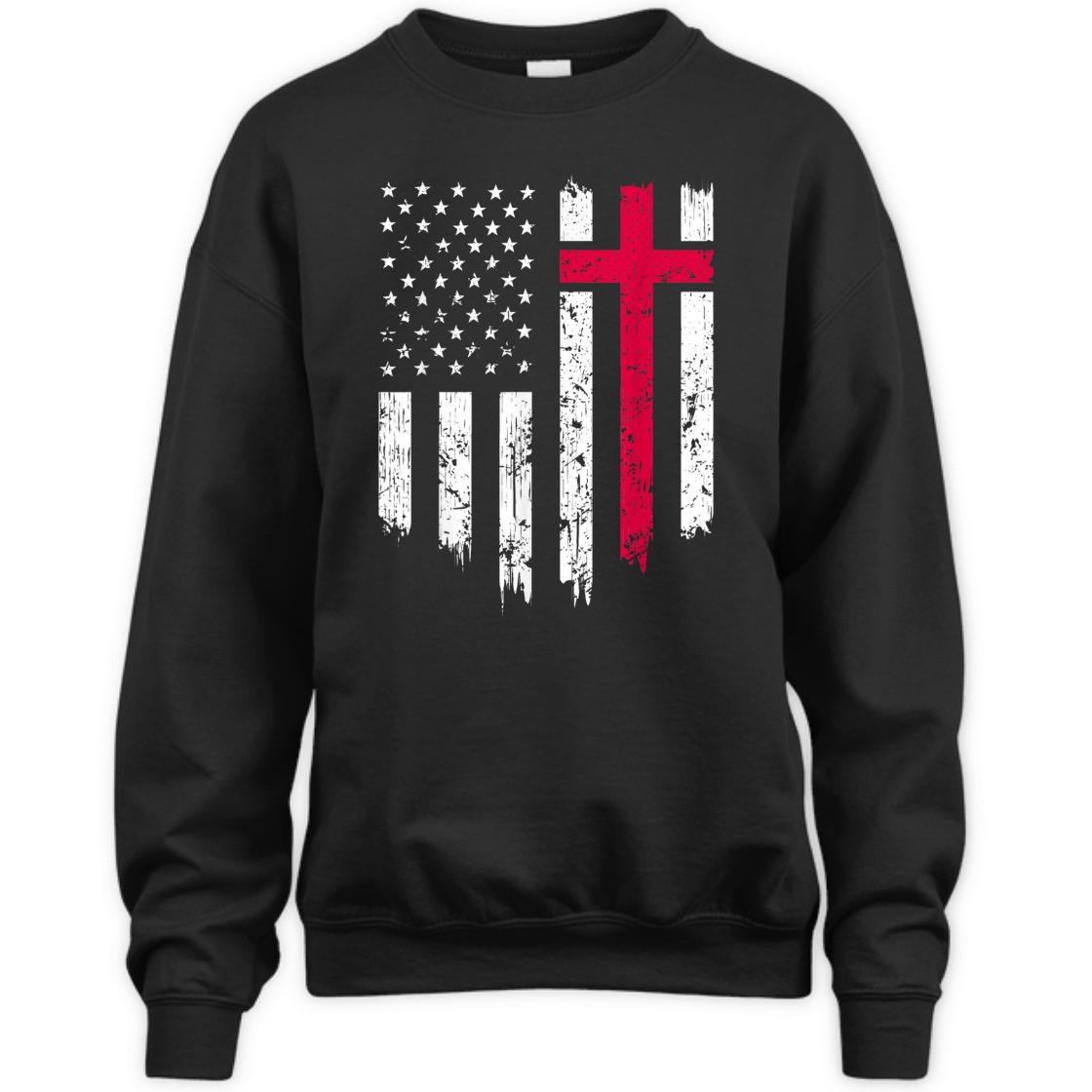 Vintage Distressed USA Flag With Christian Cross 4th Of July T-Shirt Vintage Distressed USA Flag With Christian Cross 4th Of July T-Shirt