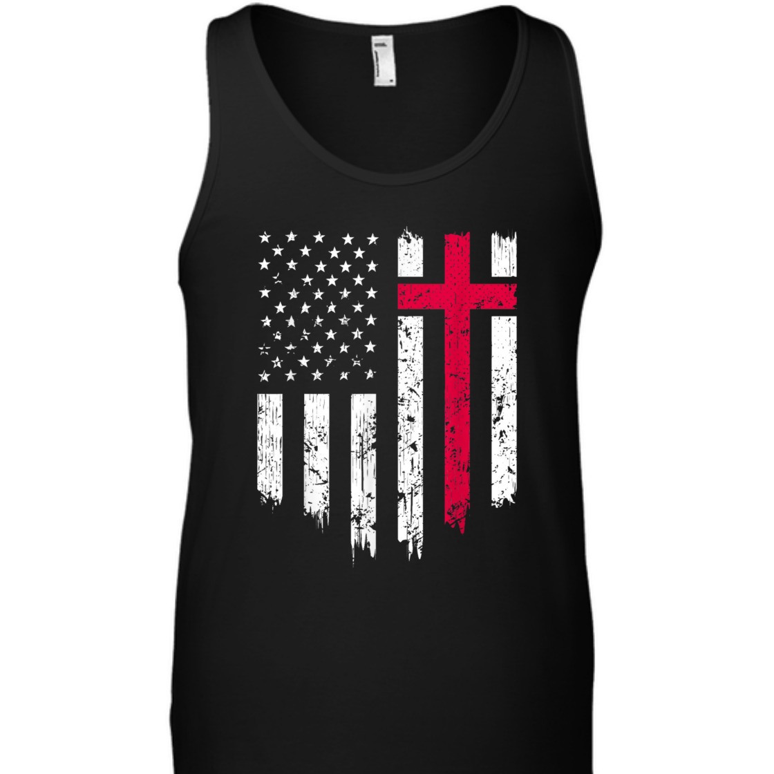 Vintage Distressed USA Flag With Christian Cross 4th Of July T-Shirt Vintage Distressed USA Flag With Christian Cross 4th Of July T-Shirt