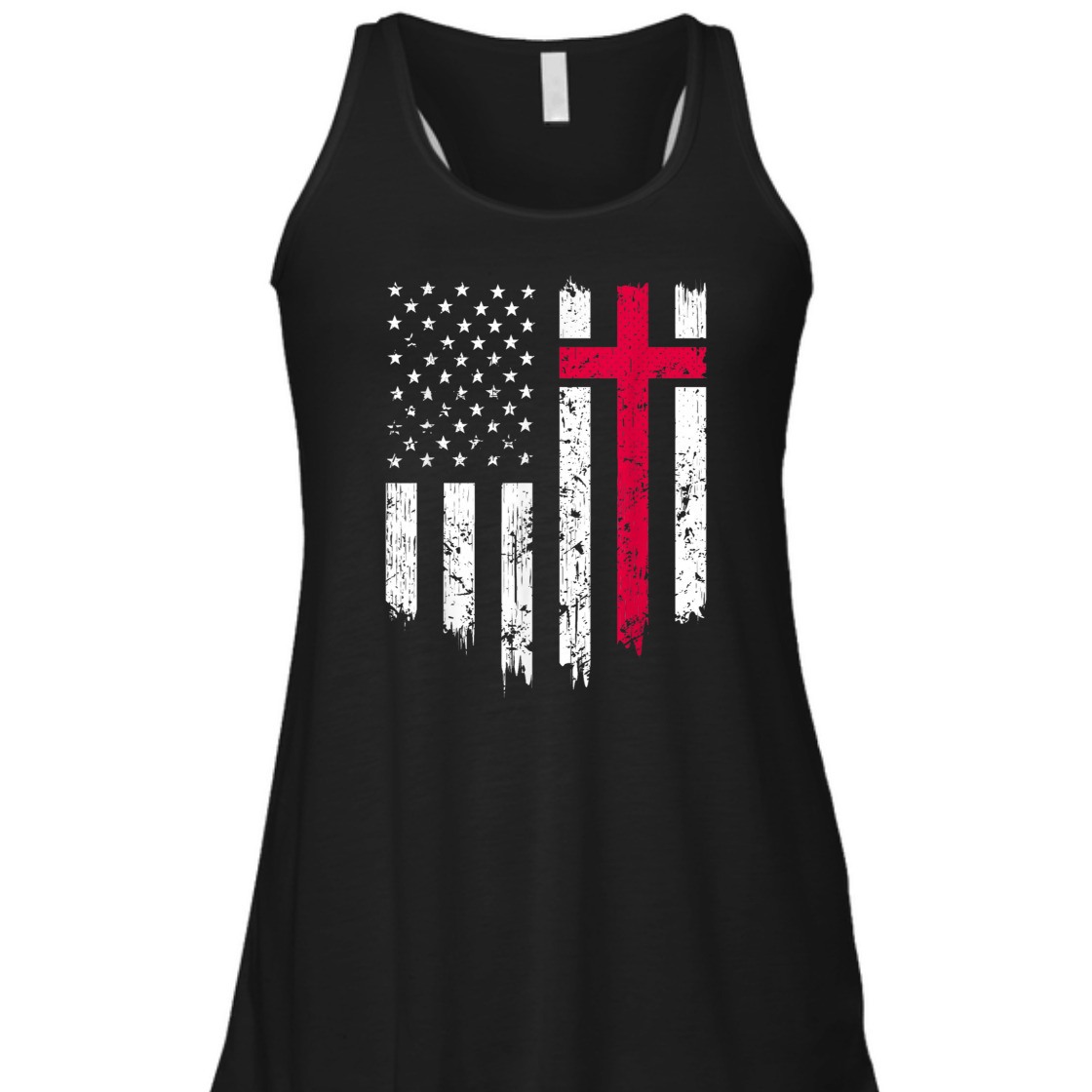 Vintage Distressed USA Flag With Christian Cross 4th Of July T-Shirt Vintage Distressed USA Flag With Christian Cross 4th Of July T-Shirt