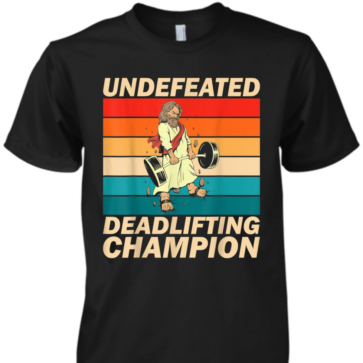 Funny Vintage Gym Christian T-Shirt Jesus The Ultimate Deadlifter Funny Vintage Gym Christian T-Shirt Jesus The Ultimate Deadlifter