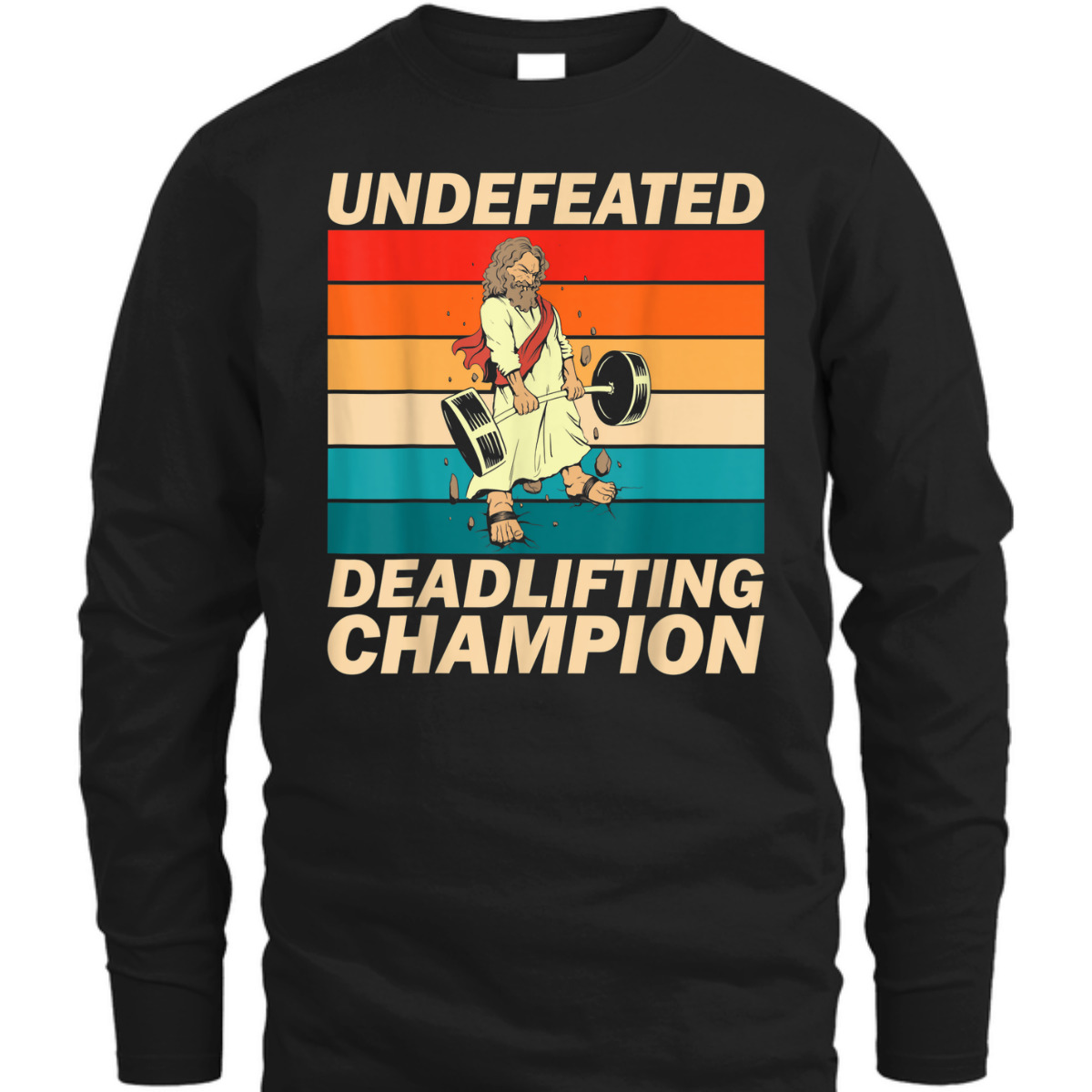 Funny Vintage Gym Christian T-Shirt Jesus The Ultimate Deadlifter Funny Vintage Gym Christian T-Shirt Jesus The Ultimate Deadlifter