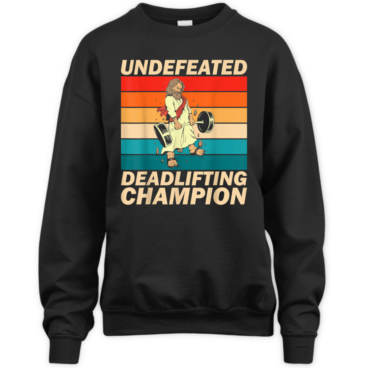 Funny Vintage Gym Christian T-Shirt Jesus The Ultimate Deadlifter Funny Vintage Gym Christian T-Shirt Jesus The Ultimate Deadlifter