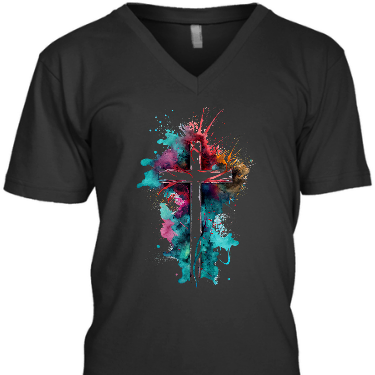 Christian Cross Watercolor Illustration Unique T-Shirt