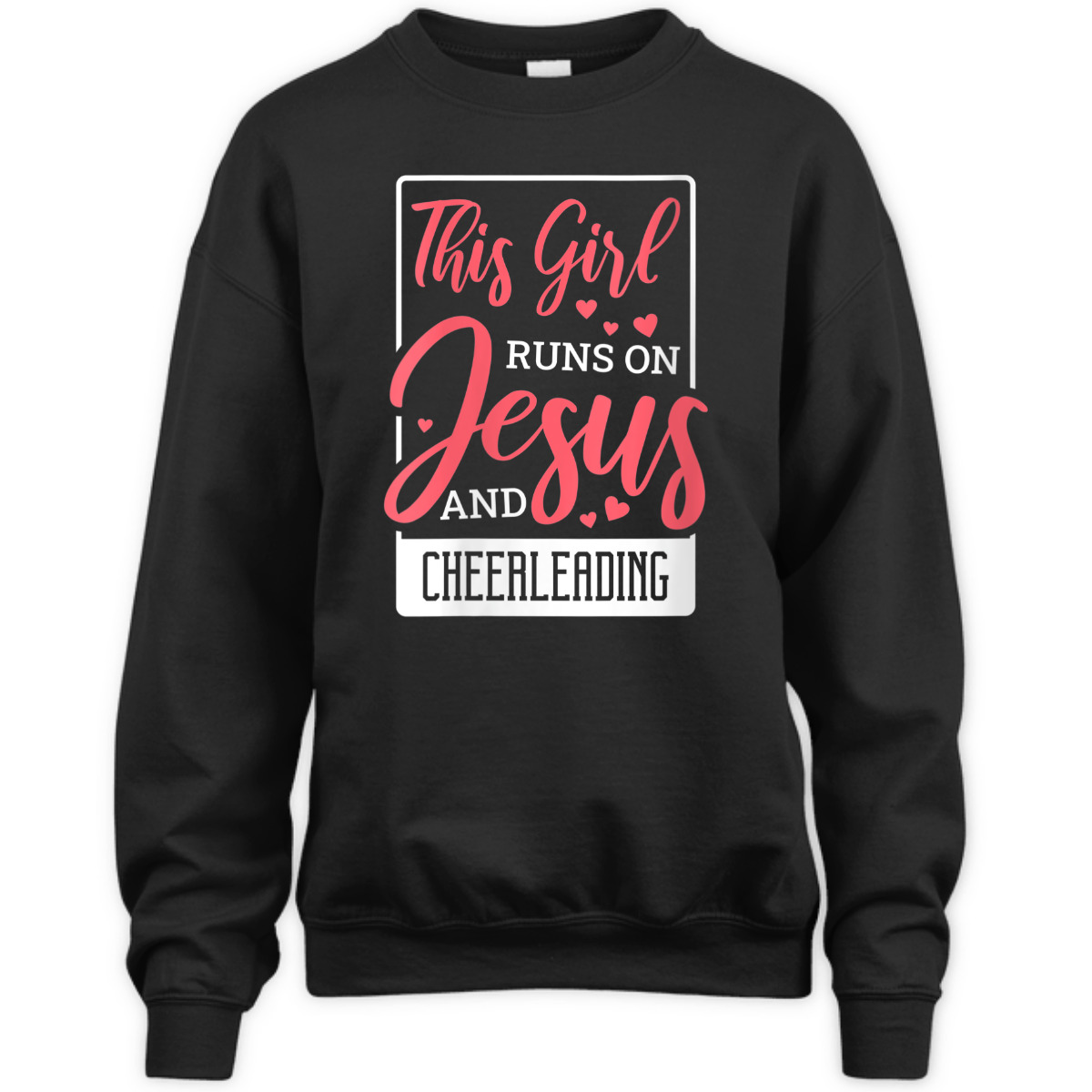 This Girl Runs On Jesus And Cheerleading Christian Cheerleader T-Shirt This Girl Runs On Jesus And Cheerleading Christian Cheerleader T-Shirt