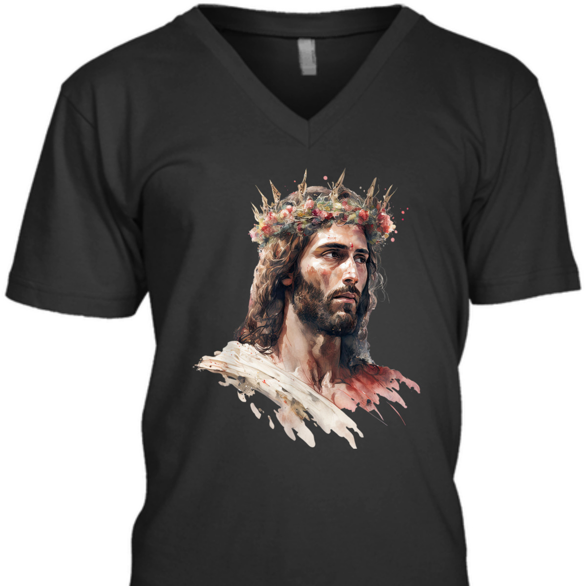 Jesus Is King Of Kings Jesus Floral Crown Christian T-Shirt For Jesus Lovers Jesus Is King Of Kings Jesus Floral Crown Christian T-Shirt For Jesus Lovers