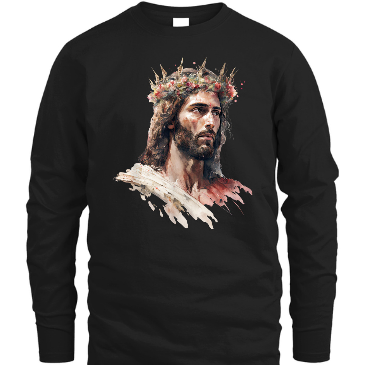 Jesus Is King Of Kings Jesus Floral Crown Christian T-Shirt For Jesus Lovers Jesus Is King Of Kings Jesus Floral Crown Christian T-Shirt For Jesus Lovers