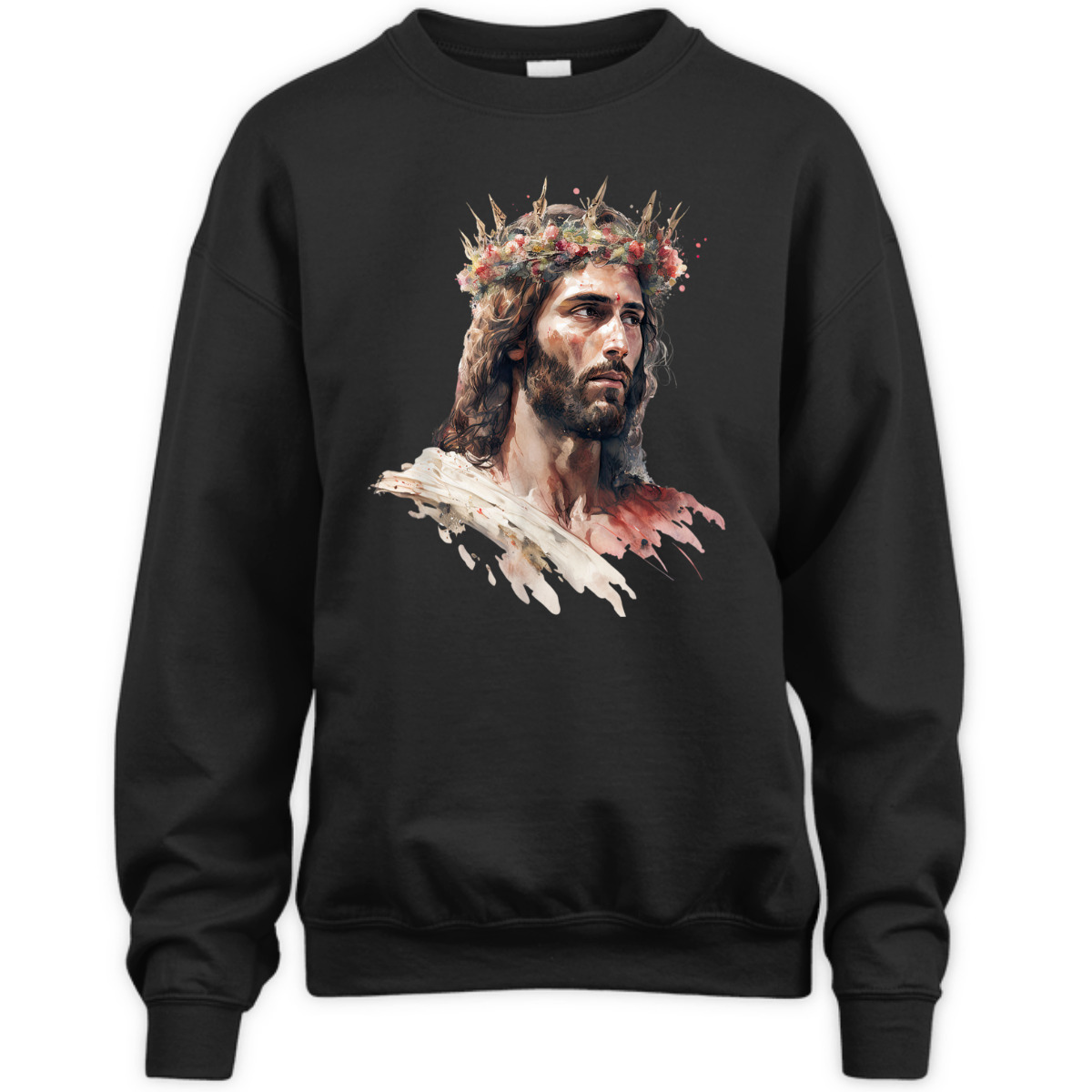 Jesus Is King Of Kings Jesus Floral Crown Christian T-Shirt For Jesus Lovers