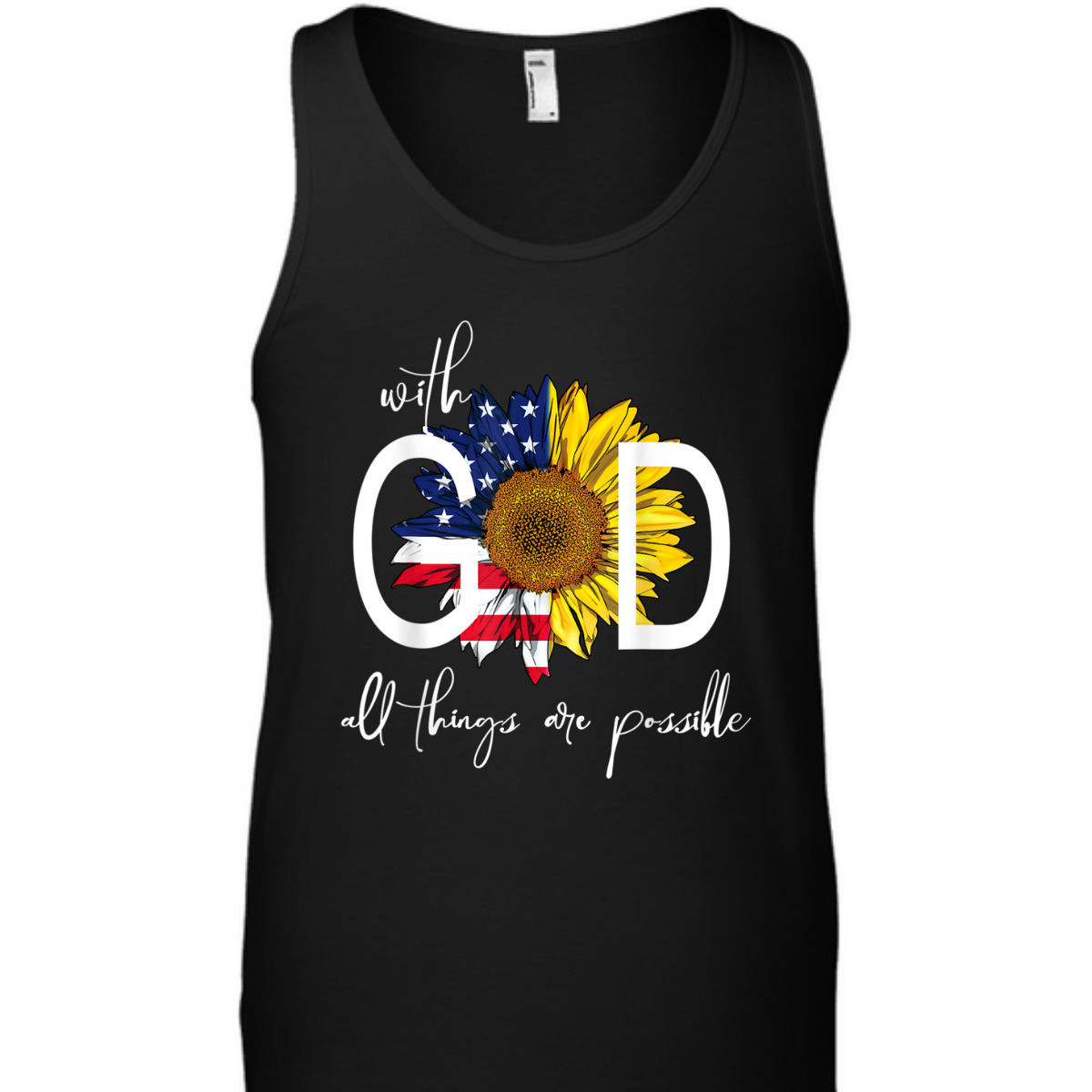 Patriotic Christian USA Flag With God All Things Are Possible T-Shirt Patriotic Christian USA Flag With God All Things Are Possible T-Shirt