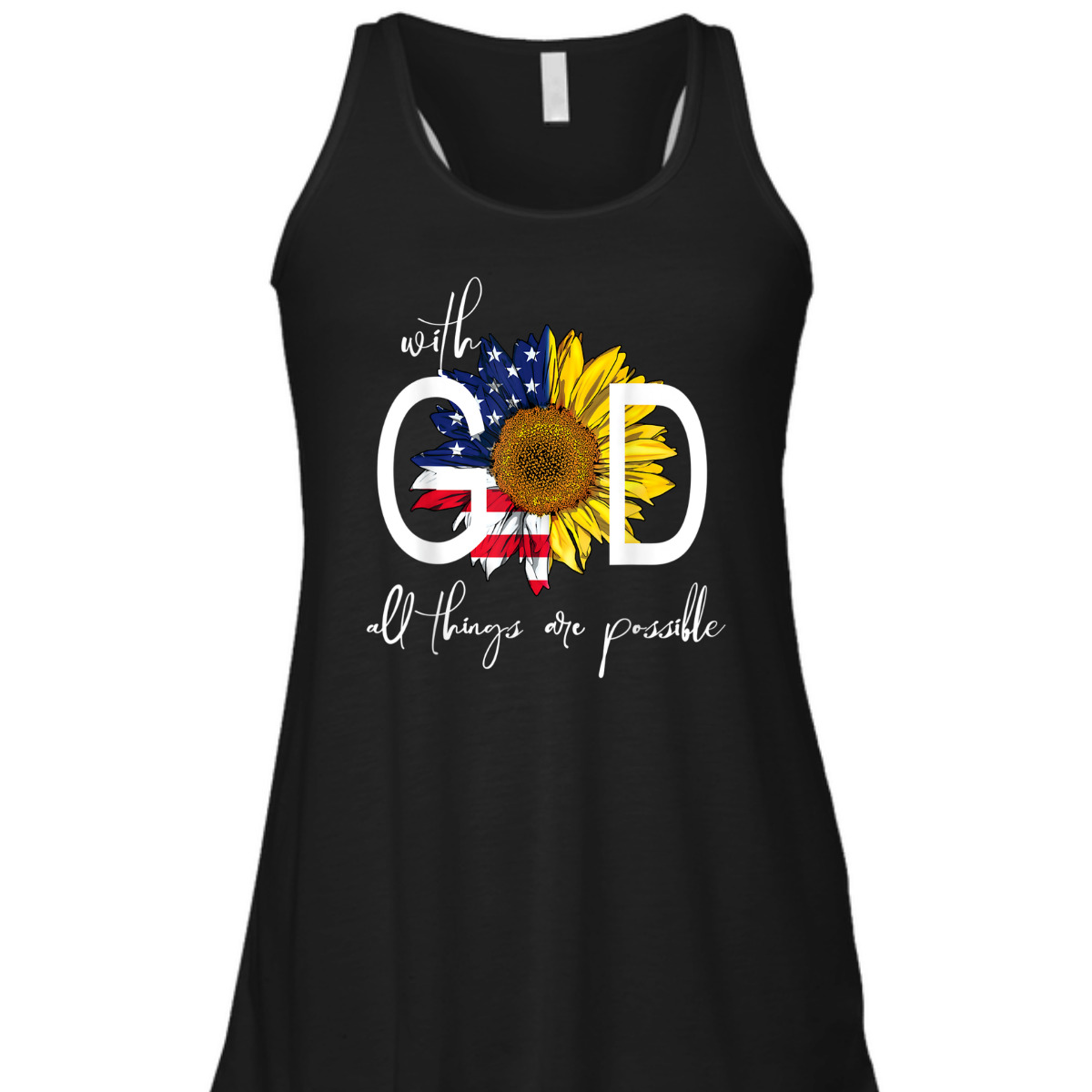 Patriotic Christian USA Flag With God All Things Are Possible T-Shirt Patriotic Christian USA Flag With God All Things Are Possible T-Shirt