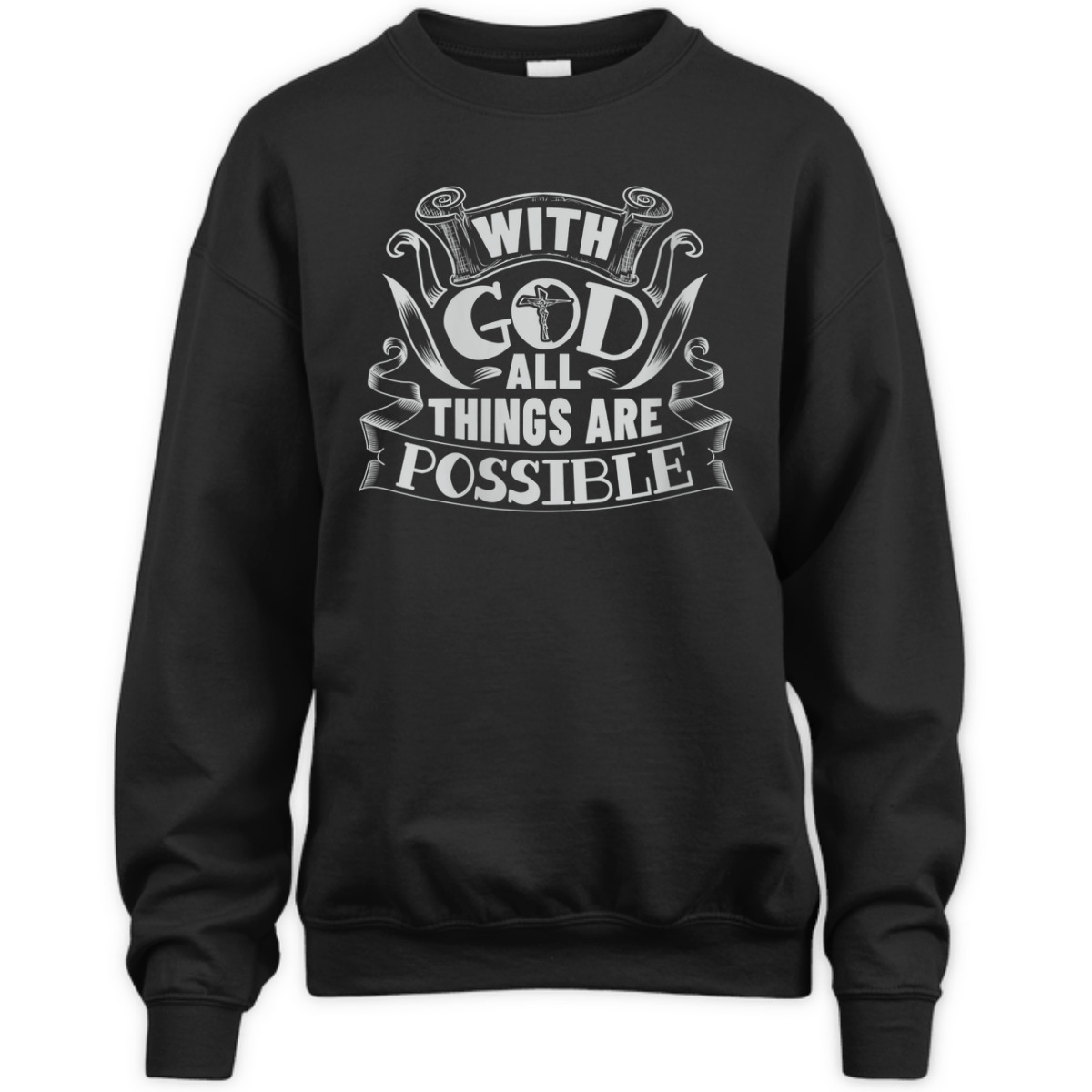 With God All Things Are Possible T-Shirt Christian Faith Gift With God All Things Are Possible T-Shirt Christian Faith Gift