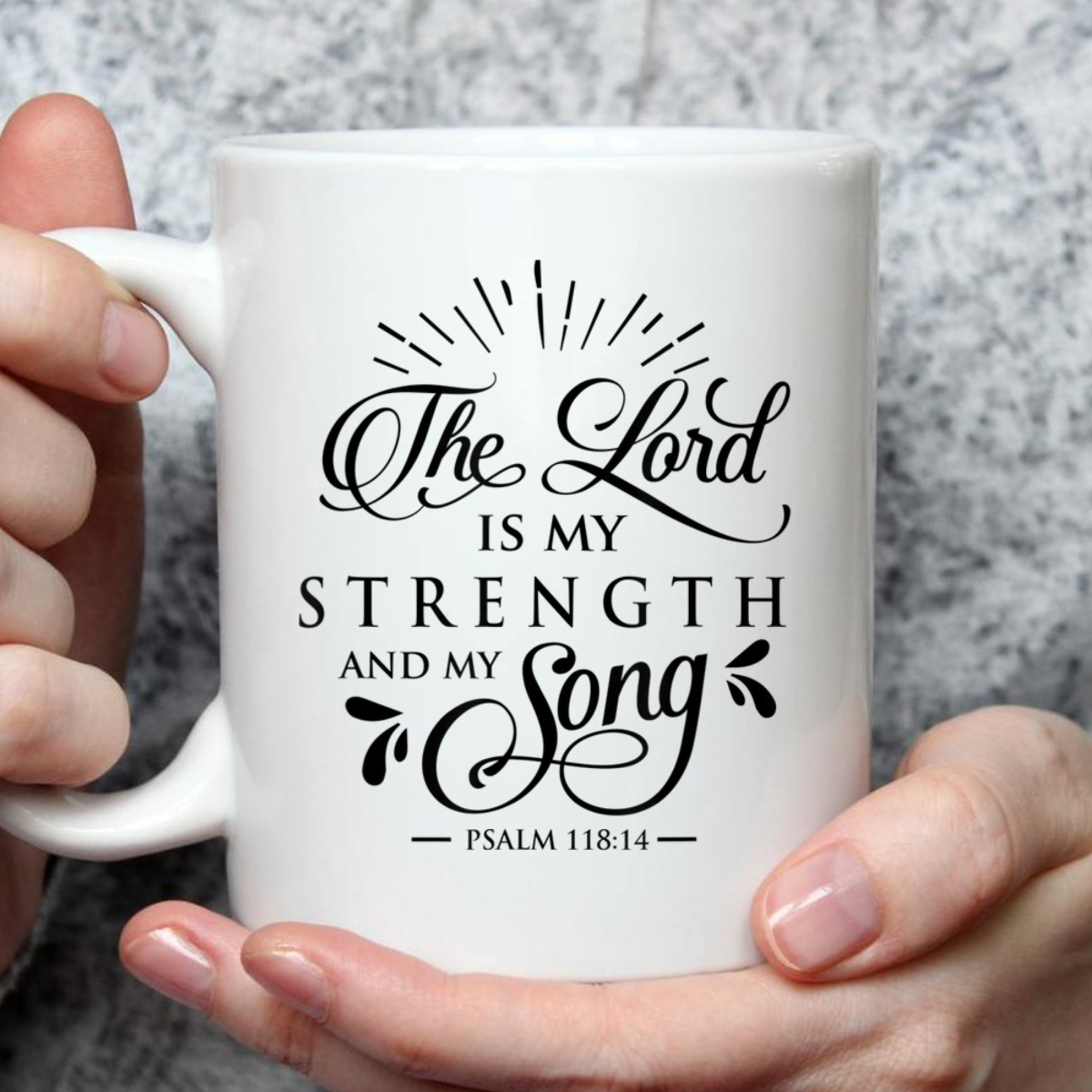 The Lord My Strength And Song Bible Verse T-Shirt Psalm 118:14