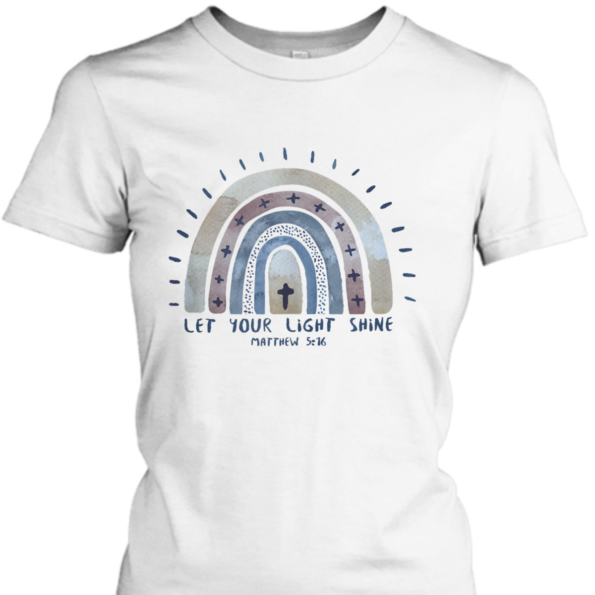 Let Your Light Shine Matthew 5:16 Christian Bible Verse T-Shirt