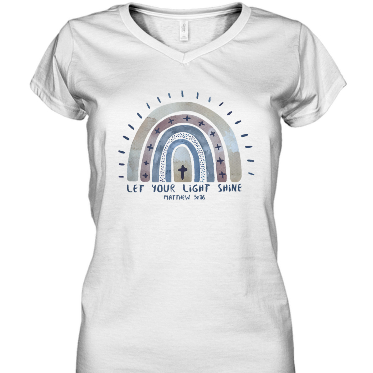 Let Your Light Shine Matthew 5:16 Christian Bible Verse T-Shirt