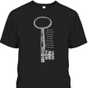 The Key What He Shuts No One Can Open Religious Bible Verse T-Shirt The Key What He Shuts No One Can Open Religious Bible Verse T-Shirt