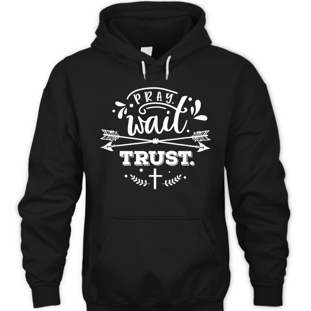 Pray Wait Trust Christianity Bible Verse Religious T-Shirt