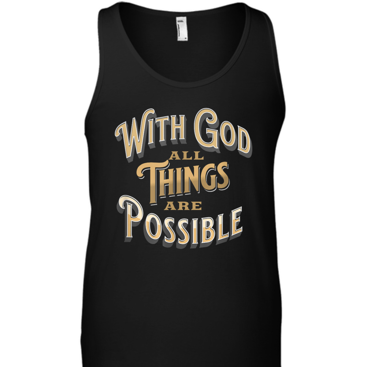 With God All Things Are Possible Matthew 1926 Bible Verse Christian T-Shirt With God All Things Are Possible Matthew 1926 Bible Verse Christian T-Shirt