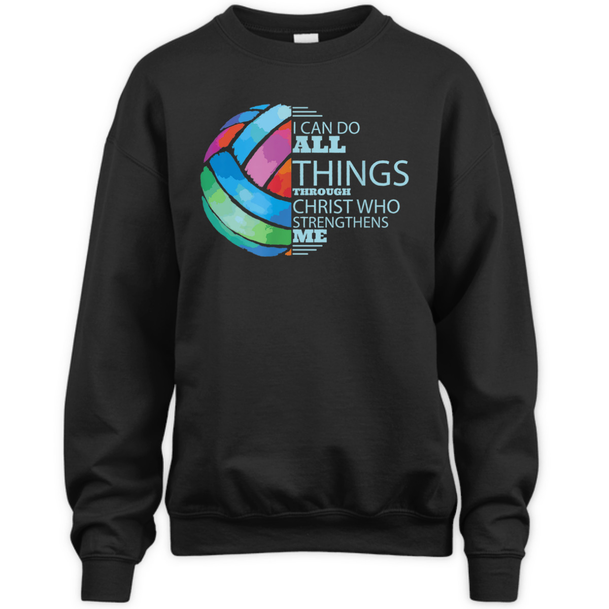 Volleyball Player Bible Verse T-Shirt I Can Do All Things Through Christ