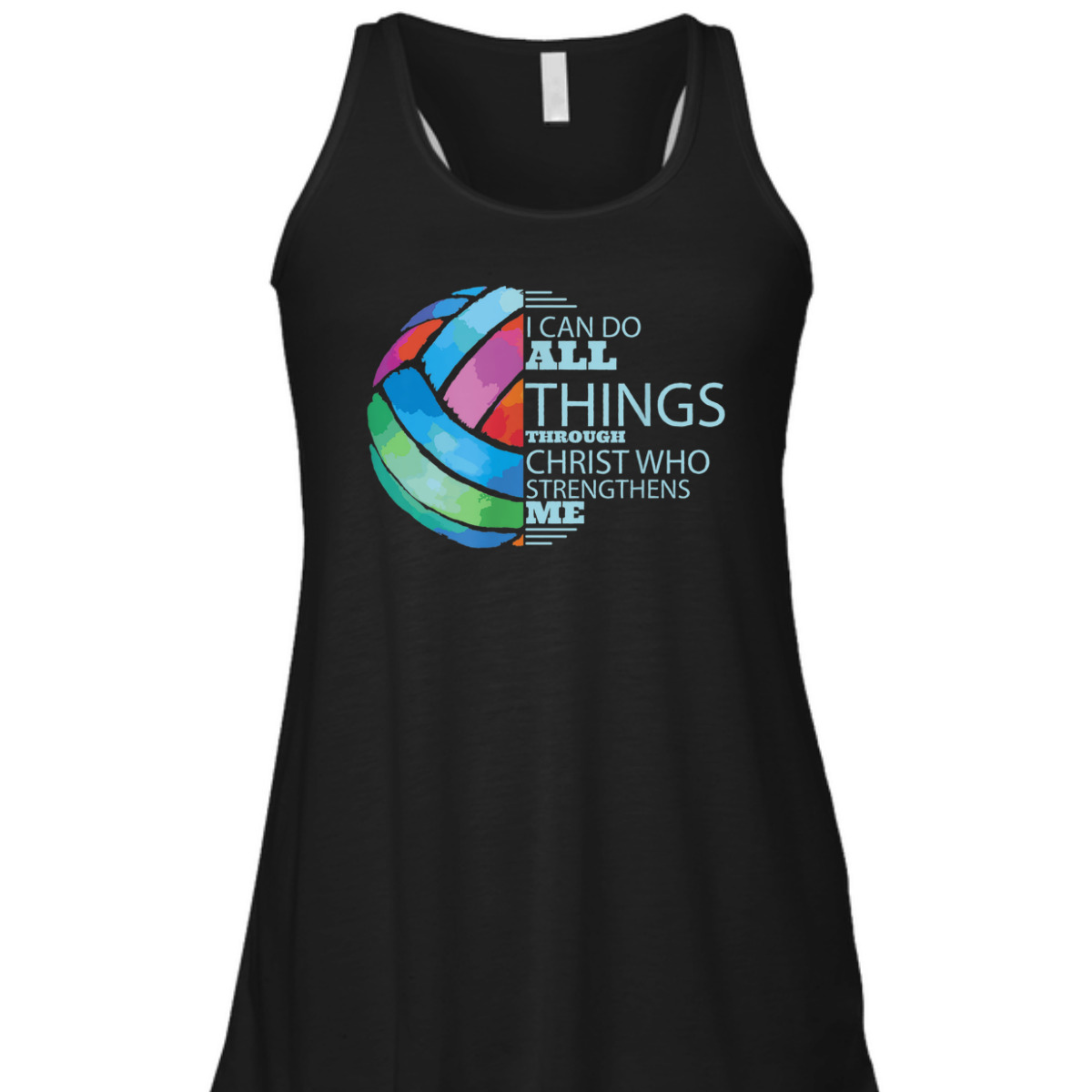 Volleyball Player Bible Verse T-Shirt I Can Do All Things Through Christ