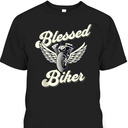 Blessed T-Shirt Christian Biker Motorcycle Religious Gift Blessed T-Shirt Christian Biker Motorcycle Religious Gift