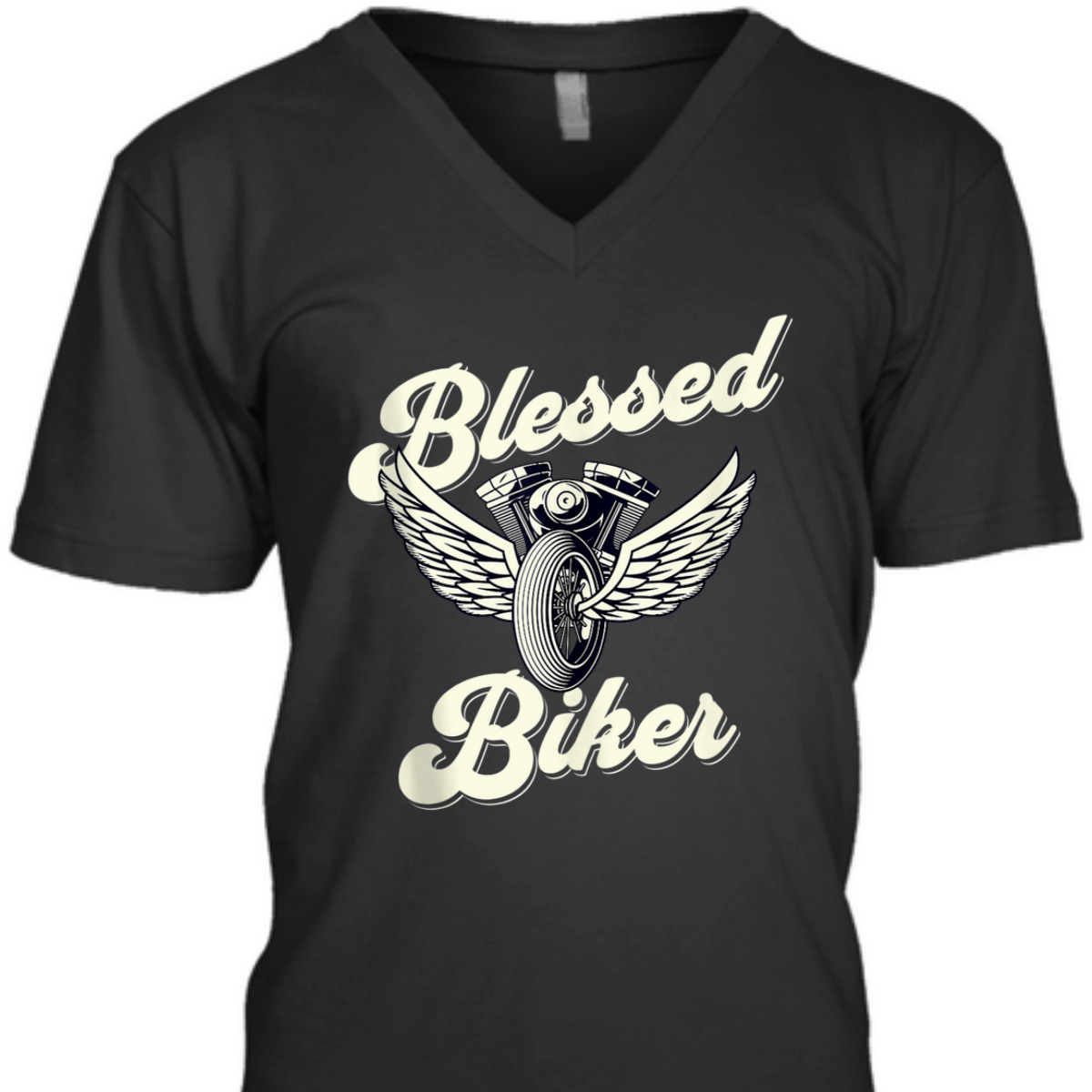 Blessed T-Shirt Christian Biker Motorcycle Religious Gift
