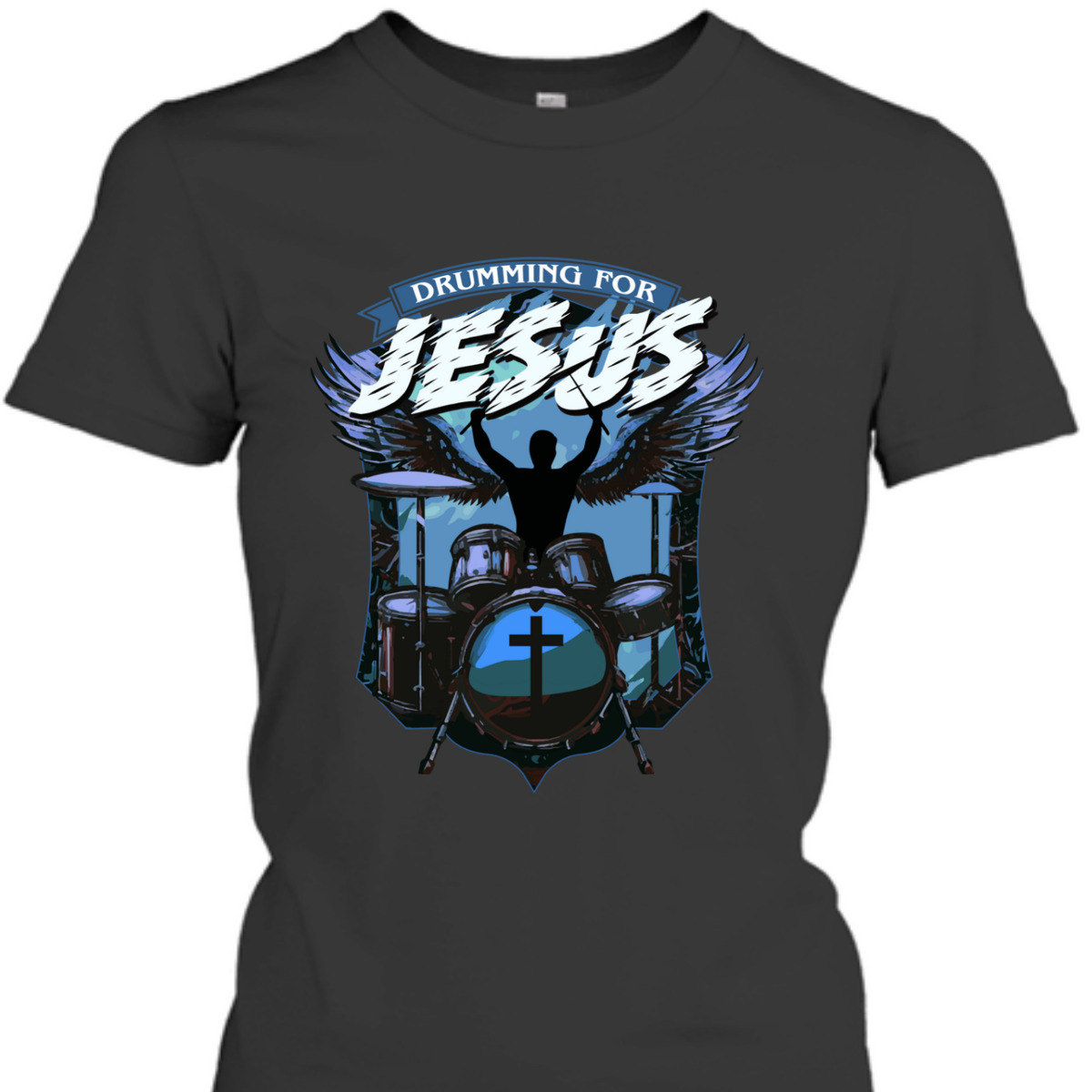 Christian Drummer Drumming For Jesus T-Shirt Worship Drummer