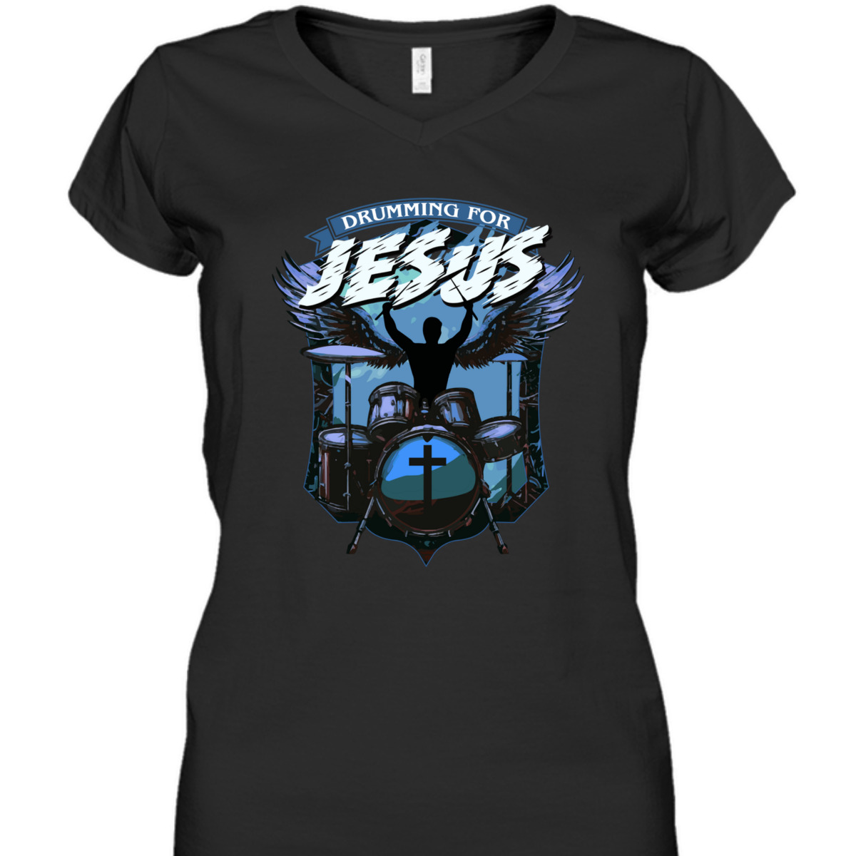 Christian Drummer Drumming For Jesus T-Shirt Worship Drummer Christian Drummer Drumming For Jesus T-Shirt Worship Drummer
