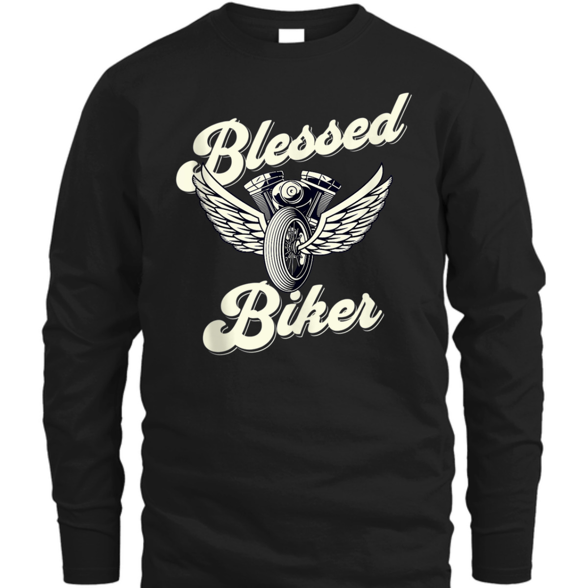 Blessed T-Shirt Christian Biker Motorcycle Religious Gift