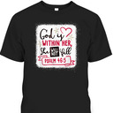 God Is Within Her She Will Not Fall Psalm 46:5 T-Shirt Bible Verse Gift