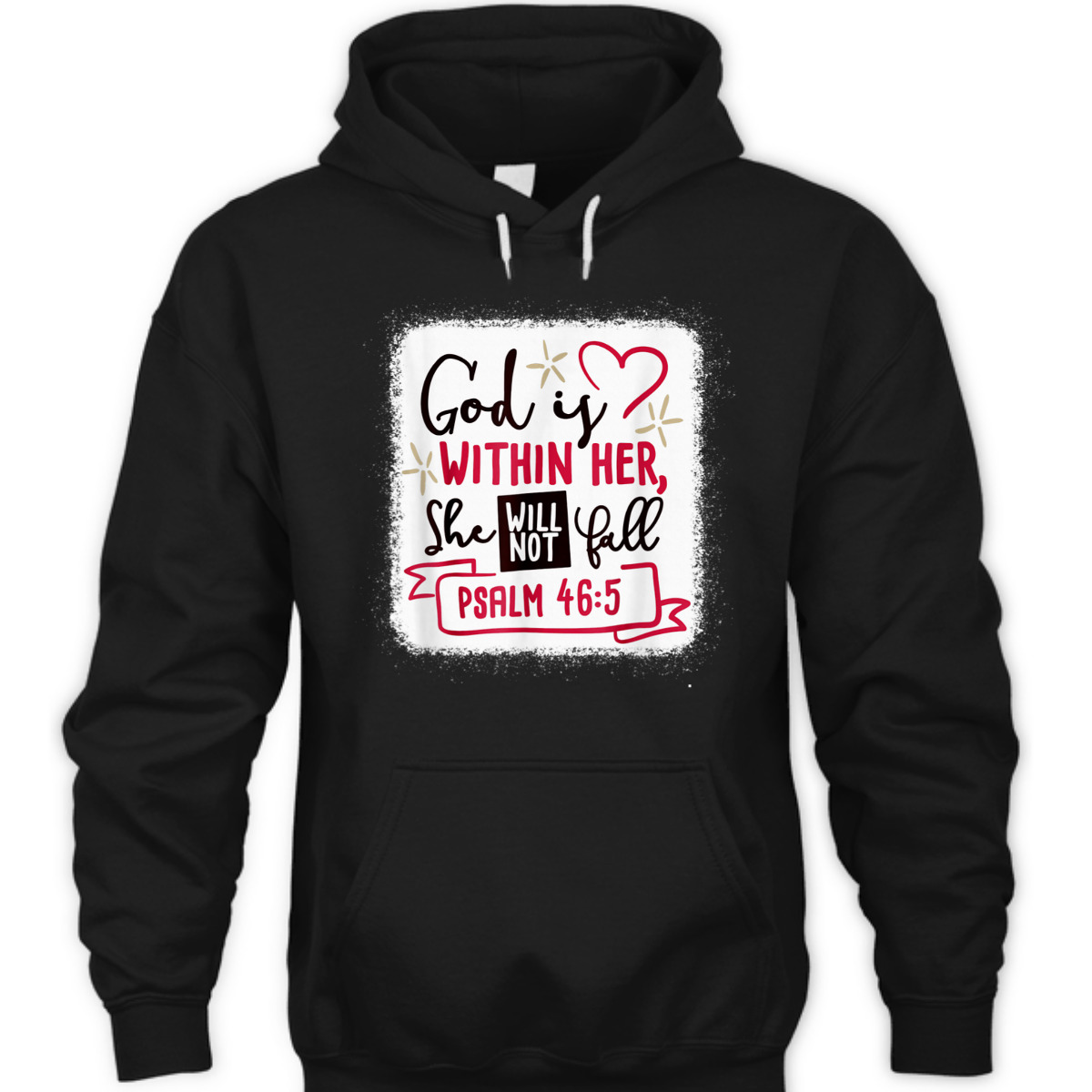 God Is Within Her She Will Not Fall Psalm 46:5 T-Shirt Bible Verse Gift