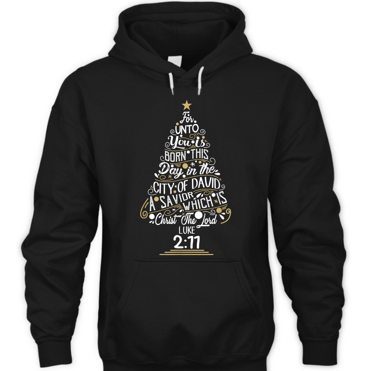 Christ The Lord Luke 2:77 T-Shirt Christmas Tree Bible Verse Gift